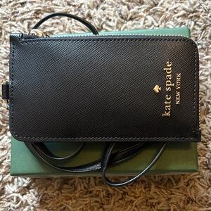 Kate Spade black card holder wristlet